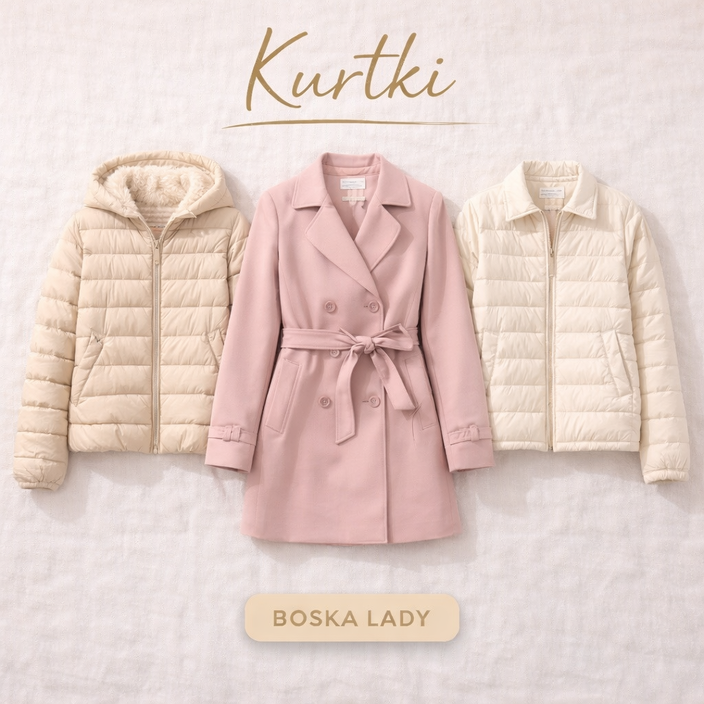 Kurtki damskie – modne kurtki na każdą porę roku. Odkryj stylowe, ciepłe i lekkie modele w Boska Lady i wybierz idealną kurtkę dla siebie.