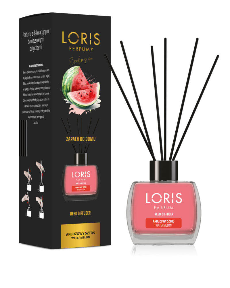 Loris Perfumy Exclusive dyfuzor zapachowy Arbuzowy Sztos 120 ml z bambusowymi patyczkami