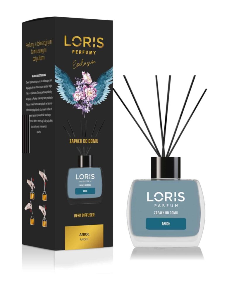 Loris Perfumy Exclusive dyfuzor zapachowy Anioł 120 ml z bambusowymi patyczkami