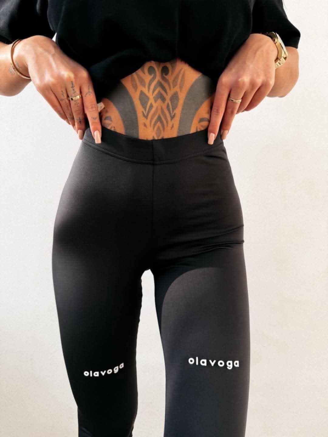 Czarne legginsy damskie Ola Voga high waist – dopasowany krój podkreślający sylwetkę